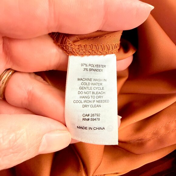 House of Harlow Brown Satin Cargo Midi Skirt Size Small - Picture 13 of 16